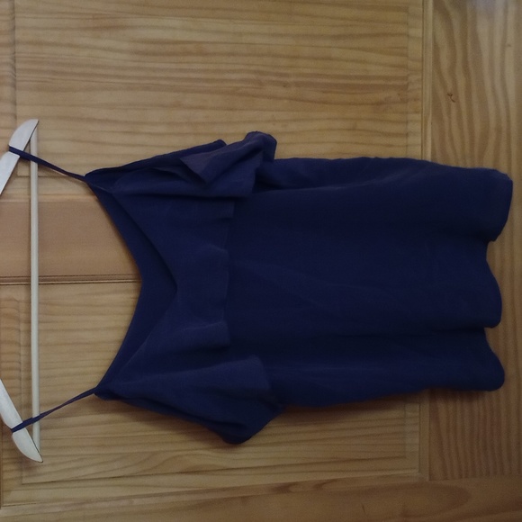 Chaser cold shoulder blue blouse - Picture 3 of 4